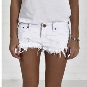 All white One Teaspoon shorts